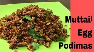 Muttai/egg podimas in Tamil | How to make spicy egg podimas| Egg bhurji with english subtitles
