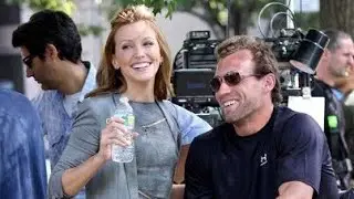 Katie Cassidy spotted with boyfriend Jarret Stoll on the set of Gossip Girl in NYC