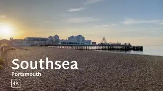 Southsea Portsmouth Sunrise Walk: Explore Clarence Pier to South Parade Pier | Southsea Castle 4K
