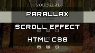PARALLAX SCROLL EFFECT USING HTML AND CSS.