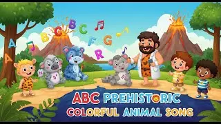 ABC Prehistoric Colorful Animal Song | Sick Animals & Caveman Doctor | Colors & ABCs Song for Kids