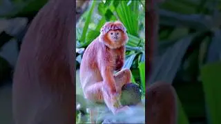 This monkey is a western subspecies of the Javan langur, an elegant little princess #viralvideo