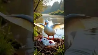 A white duck save rabbit |emotional story