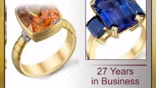 Rare Golden Orange Large Super GEM 8.73 carat Sphene Gemstone set in Custom Handmade Heavy Gold & Di