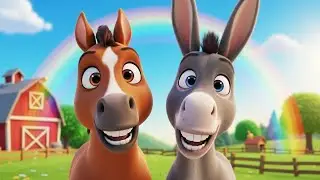 The Horse and the Donkey 🐎🫏 | Fun Kids Story | Friendship & Teamwork Cartoon