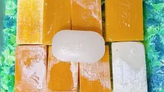ASMR cutting dry soap/oddly carving soap/satisfying relaxing crunchy sounds/Crushing soap ASMR #4491