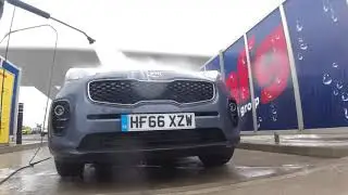 jet wash at petrol station nice clean car