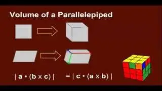 How to find the Volume of a Parallelepiped using Vectors
