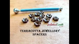 TERRACOTTA JEWELLERY SPACERS! #terracottajewellery #howtomake #paintedearthbyneha