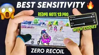Redmi Note 13 Pro 5G Pubg Sensitivity Settings 🥵 | 4 Finger Full Gyroscope | BGMI PUBG MOBILE