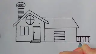 How to easydraw a beautiful House🏠#simple #drawing #art #stepbystep #amazing #trending #shorts#viral