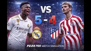 Real Madrid vs Atletico Madrid 😱 | Full Match Simulation FC 24 (PS5)