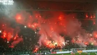 Saint Etienne - Monaco 25 years of Magic Fans tifo pyro