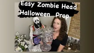 EASY ZOMBIE HEAD HALLOWEEN PROP DECOR DIY