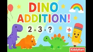 Dino Math Adventure 🐲➕ | Counting & Adding for Preschoolers | KiddyKart