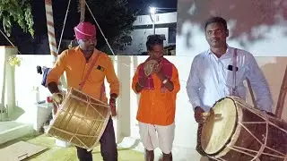 పెండ్లిలో బీర్ల రాజు ఒగ్గుడోలు మోత-beerla raju oggu dolu motha-oggu dolu music-oggu kalakarulu-oggu
