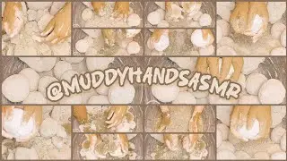 ASMR | P1 Muddy Clay Sandy Balls Crumbling with Muddyhands 