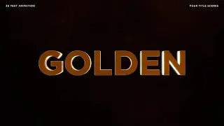3D Text Animation &ndash; After Effects Template | Cinematic Title Motion