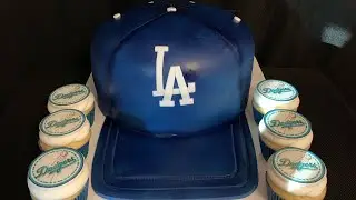 Dodgers Hat Cake ( pastel de gorra de Los dodgers)