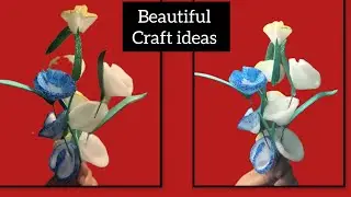 Foam Sheet Se Bana Stylish Phool 🌼 Easy Home Decor Craft #subscribe #viral #video 