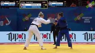 2020 Poreč Semifinal 57 kg Zemanov&aacute; Věra CZE vs  Cornelisse Pleuni NED
