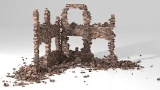 Houdini Procedural Brick Wall Generation and RBD Destruction