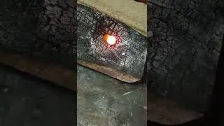 gold melting on a wooden plank #please support gold workers #please subscribe