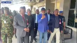 WATCH: Moment Minister Of Solid Minerals Devt, Dele Alake Arrives In Ibadan