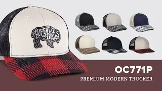 New Stylish Patterned Visor Hat for 2022 - Outdoor Cap's OC771P Premium Modern Trucker Cap