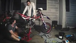 A quick Aprilia MXV 450 engine swap