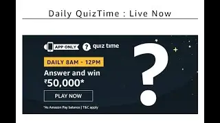 Amazon Daily Quiz Answers | 27 July 2020 | Tech BIDU | Win  ₹50000/-