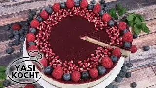 New York Cheesecake | K&auml;sekuchen mit Beeren | Beeren Cheesecake | Yasi Kocht | Folge 98