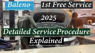 BALENO 2025 1st FREE SERVICE | Maruti Suzuki Car Service Detailed Procedure | Jabalpur Nexa Service
