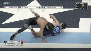 157lbs Jeremiah Price (App State) vs Tyler Badgett (Citadel)