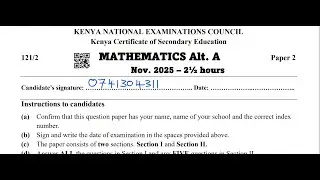 QTN 3 KCSE 2025 MATHEMATICS PAPER 2 (SURDS)