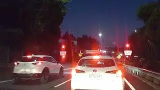 Auckland motorway, early morning  commute