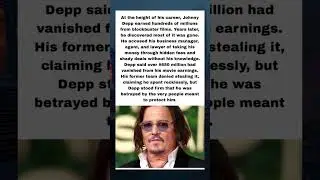 Johnny Depp Lost $650 Million to People He Trusted. #JohnnyDepp #HollywoodScandal #CelebrityNews
