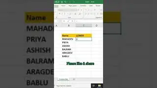 Lower formula in excel || How to use lower function in excel || Use of lower function in excel #shot
