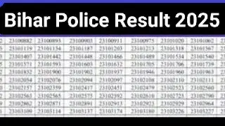 Bihar Police Result 2025 Cut Off Marks, Merit List /Bihar Police Constable Result Update News 