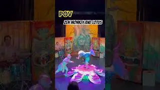 Zen Monkey & Lotus #cambodia #artist #circus #performance #viral #shorts #travel #entertainment