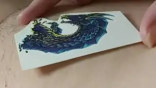 🆕 Fantastic tattoo #️⃣25 blue dragon (video instruction🎨)