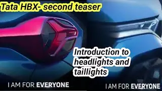 tata hbx headlights and taillights video | second teaser video launched.. #tatahbx #tata_hornbill