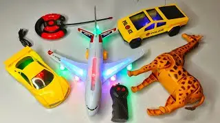 Unboxing Gravity Sensor RC Car and RC Tesla Cyber Truck and Lighting A380 Airplane, Electric Giraffe