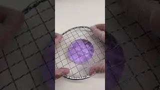 Cutting purple slime through the grid is so satisfying ✨ #asmr #satisfying #slime #shorts #relax