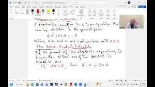 Solving Quadratic Equations By Factoring