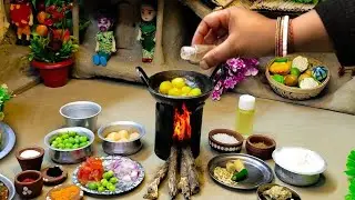পুতুলদের জন্য করাই সুটি আর আলুর দম 😱 Real Ingredients Miniature Cooking