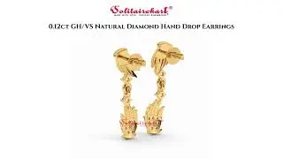 0.12ct GH/VS Natural Diamond Hand Drop Earrings