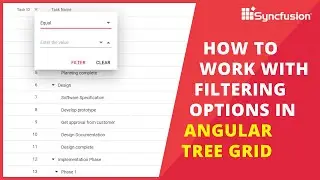 How to Work with Filtering Options in Angular Tree Grid