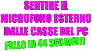 sentire il microfono esterno dalle casse del computer