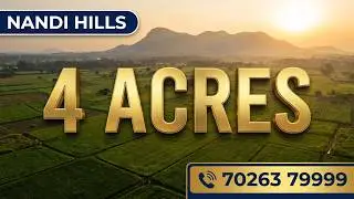 4 Acres Farmland for Sale Near Nandi Hills | Hill View Land | Best Airbnb Investment | Devanahalli